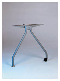 Ecco Side Base, Esperit with casters, steel, silver, 750mm