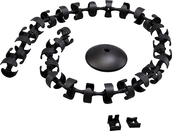 Horizontal Wire Guide Black, plastic, black, 1000mm
