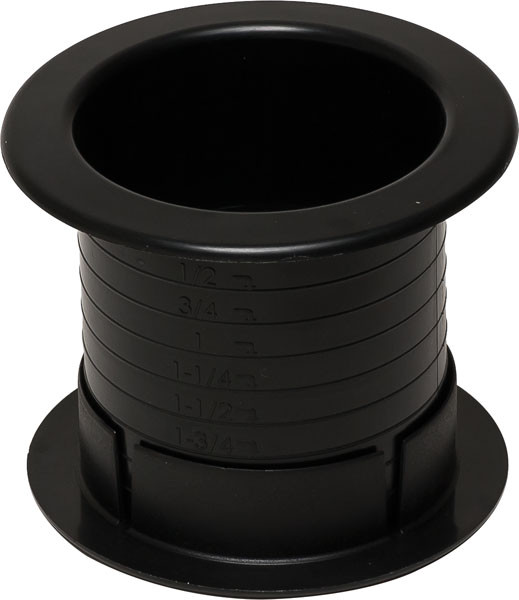 Dually Grommet 2.5", plastic, black