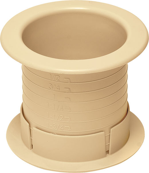 Dually Grommet 2.5", plastic, almond