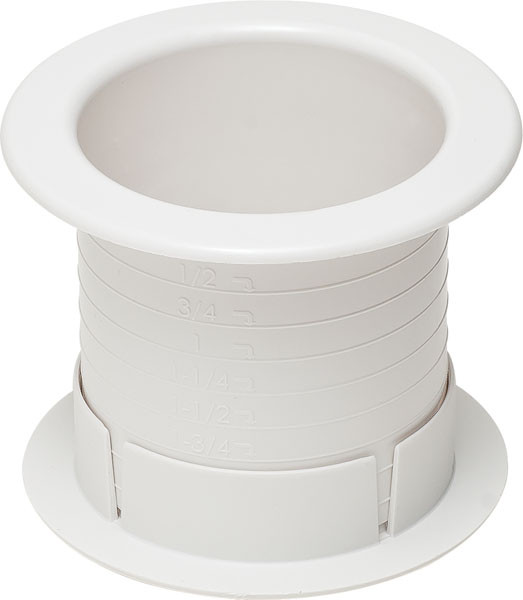 Dually Grommet 2.5", plastic, white