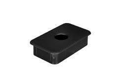 Cable Grommet, rectangular, plastic, black, 89mm x 54mm x 1 1/4"