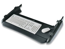 Keyboard Tray, Accuride model 200, steel, plastic, black
