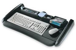 Keyboard Tray, Accuride model 300, steel, plastic, black