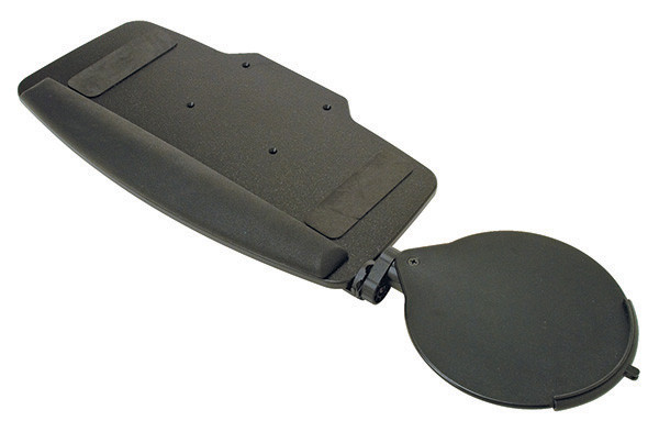 Keyboard HDPE Tray 6460A81, with mouse tray, steel, black textured, 20"
