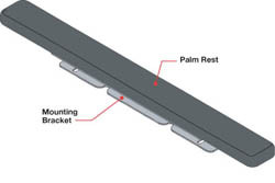 Palm Rest, gel foam, black