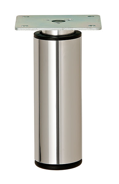 4legs Top adjustable, round aluminum leg, 35 x 35 x 100mm, Choose polished chrome or Matt Nickel