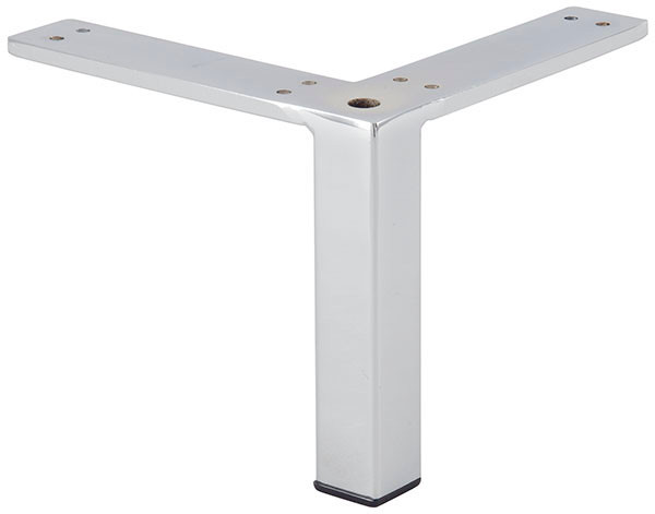 Furniture Foot, steel, brushed steel, 433mm