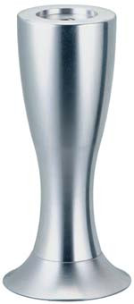 Furniture Foot, aluminum, matt, with plate, 138mm