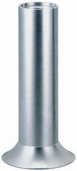Furniture Foot, aluminum, matt, with plate, 165mm