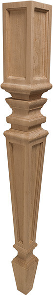 Wood Post, square, Artisan, maple, 34 1/2" x 3 1/2" x 3 1/2"