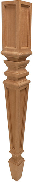 Wood Post, square, Artisan, cherry, 34 12" x 3 1/2" x 3 1/2"