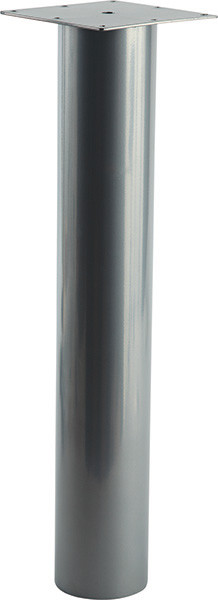 Support Leg, steel, silver aluminum RAL 9006, 4.5" x 27.5"