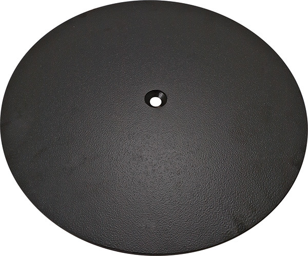 Disk Base, steel, black textured, 305mm x 6mm
