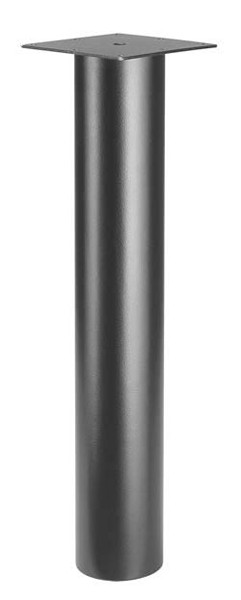 Support Leg, steel, black textured, 4.5" x 27.5"