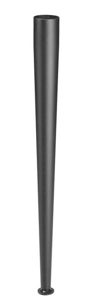 E-Leg Tapered, steel, chrome-plated polished, 710mm