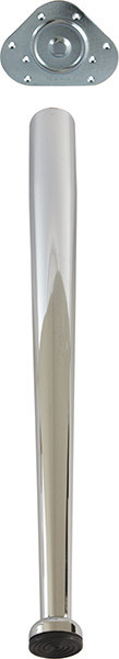 Tapered Leg, steel, chrome polished, 60mm x 710mm