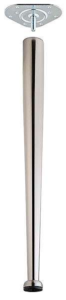 Tapered Leg, steel, nickel-plated matt, 60mm x 710mm