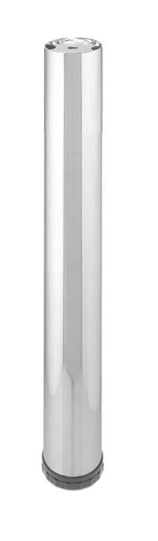 E-Leg, steel, polished chrome, 76mm x 710mm