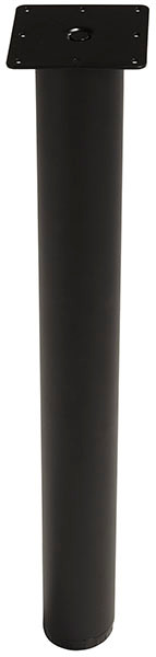 E-Leg, steel, black textured, 76mm x 710mm
