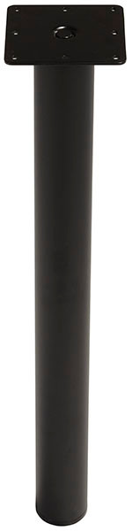 E-Leg, with insert, steel, black textured, 60mm x 628mm