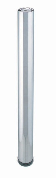E-Legs, for caster, steel, satin nickel, M10, 60mm x 591mm