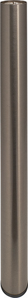 E-Leg, with insert, steel, satin nickel, 60mm x 628mm