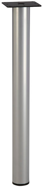 E-Leg, with insert, steel, silver aluminum, 60mm x 628mm