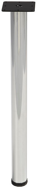 E-Leg, steel, satin nickel, 60mm x 710mm