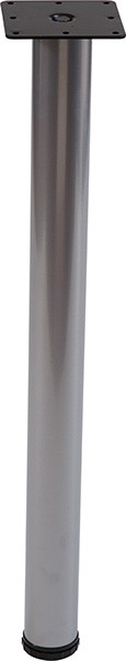 E-Leg, steel, silver aluminum, 60mm x 710mm