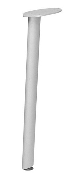 Elips Leg, with leveler, steel, silver textured, M10, 700mm
