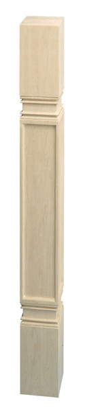Wood Post, square, Arcadian, maple, 34 1/2 x 3 1/2 x 3 1/2"