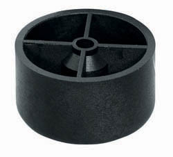Glide, plastic, black, 50mm x 30mm