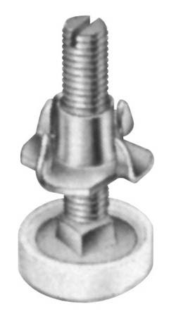 Base Leveler, black cap, steel, zinc-plated, M8 x45mm