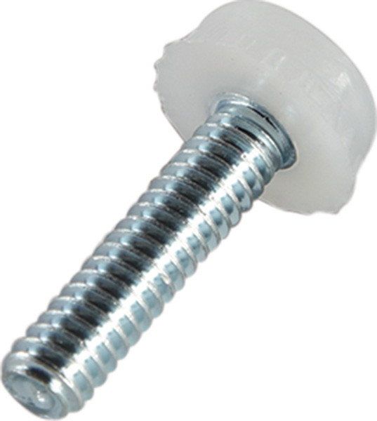 Base Leveler, steel, zinc-plated, white, 1/4-20 x 1