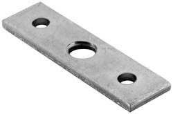 Plate, steel, zinc-plated, 60mm x 16mm