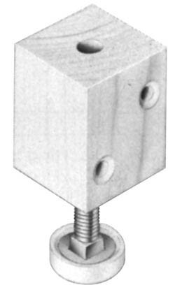 Base Leveler, steel, wood, 80mm x 34mm