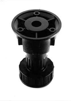 Cabinet Leveler, plastic, black, 120mm