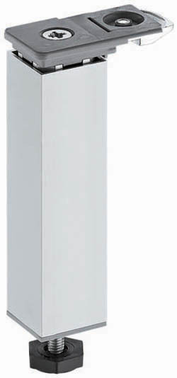 Custom Aluminum Cabinet Base Foot, square, aluminum, silver, 100mm