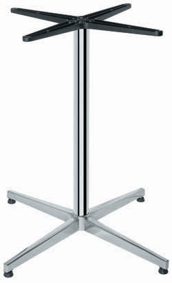 Pedestal Base, Aluminum, Polished, Height 28 3/8" x Base 26 3/4"