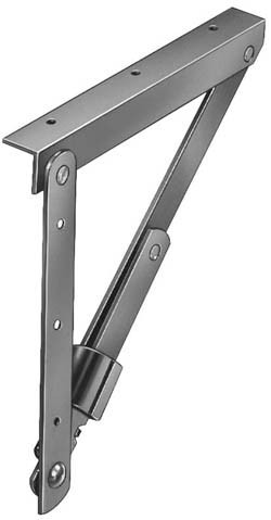 Folding Bracket, steel, black, 200mm