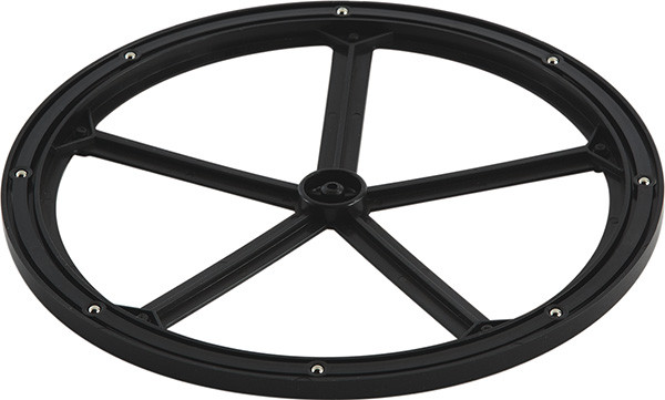 Turntable, 360 degree, 50 kilogram, plastic, black, 284mm