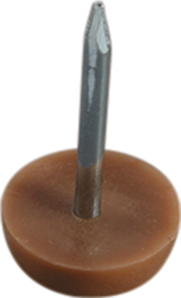 Nylon Furniture Glide, plastic, brown, 13mm 1/2 Inch D #1043