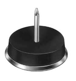 Furniture Glide, steel, rubber, nickel-plated, 25mm