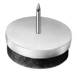 Furniture Glide, plastic, felt, gray, 20mm
