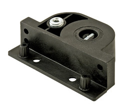 Leveler/Caster Combo, nylon, black, 15mm