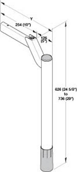 IDEA Leg, cranked, steel, silver aluminum