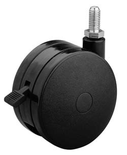 ATS Caster Set, plastic, black, 3"