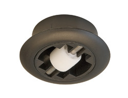 Roller-Mini Caster, fixed, plastic, black, 15mm, 50 kilogram