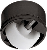 Roller-Mini Caster, swivel, hard wheel, plastic, black, 36mm